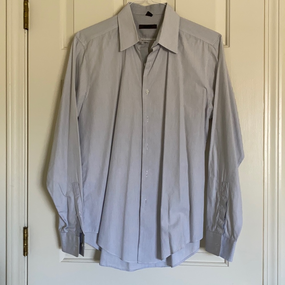 DKNY Blue Pinstripe Button up Shirt
